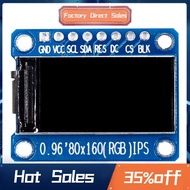 IPS RGB Display 0.96 Inch 7P SPI HD 65K Full Color LCD Module ST7735 Drive IC 80X160 (Not OLED)