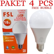 CAHAYA LED BULB 2 YEAR WARRANTY FSL WHITE LIGHT LED LIGHT/ PACKAGE 4 PCS