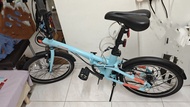 迪卡儂 BTWIN TILT 500 20" 20吋 摺疊單車 淺藍色摺車 Decathlon Folding Foldable Bike Lightblue Folding Bike