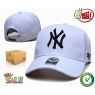 Koi616 New York Yankees Baseball Cap Topi NY '47 Brand MLB Clean Up Hat Men Women Runner Golf Caps O