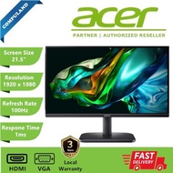 Acer EK221QH 21.5" Full HD 1920 x 1080 100Hz 1ms VGA HDMI Wide Screen Monitor 3 Years Warranty