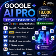18 Months Google AI Gemini Pro Plan|Own Email Upgrade | Google Flow AI 18000 credits AI Video Genera