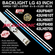 LG 43 INCH LED TV BACKLIGHT 43UF640T 43UH610T 43LH600T 43UF6400 43LH5700 43UF640 43UH610 43IN 8K 3V 
