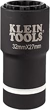 Klein Tools 66054E Impact Socket, 2-in-1 Metric, Deep Impact 12-Point 32 x 27 mm 1/2-Inch Drive