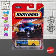 Matchbox Ford F-550 Super Duty Truck Yellow Blue Construction Truck Diecast Collectionbiru