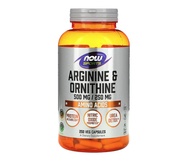 Now Sport Nutrition Arginine & Ornithine 500/250 mg Amino Acids 100 Veg Capsules (*อย.ไทย) นาวสปอร์ต