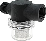 TAODAN 1/2 Inch NPSM Spin on Pipe Filter Black 50 Mesh Stainless Steel Screen RV Pump Filter Compati