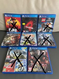 PS4 Games 遊戲碟 任天堂 Black 4 blood, Lego Jurassic World,Red dead redemption 2 ,人中之龍7,Devil may cry 5,ho