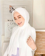Hijab Pashmina Plisket Lidi Full Terbaru Ukuran 180x75Cm Bahan Ceruty Premium Warna Terlengkap