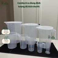 [Management Tools]Combo of 8 measuring cups of all sizes from 5L to 100ml for brewing tea, making mi