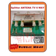 TERBAIK Splitter tv cabang 6 way pembagi antena tv 1 in 5 out