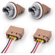 2 Set Kit Soket Isyarat Belok dan Penyambung Pigtail OEM YF1Z13411CA 2U5Z13411SA, Kabel Lampu Belaka