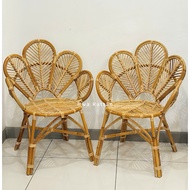 Rattan chair wedding pelamin single chair peacock flower chair Kerusi rotan bunga bersandar nikah ph