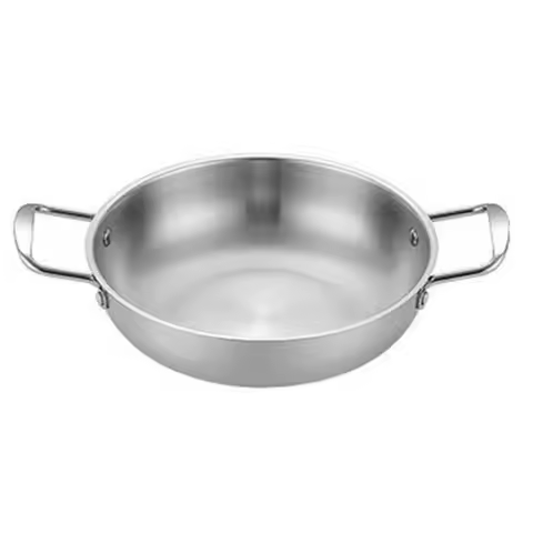 Stainless Steel Dry Pots Cookware Paella Pan Picnic Snack Plates Seafood Rice Pot Home Cooking