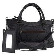 BALENCIAGA The First 手提包 皮革 2way 黑色 103208 正品 185399SAM