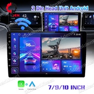 7/9/10 Inch Car Navigasi Radio Mobil Navigasi 2GB 4GB RAM 32GB ROM Android 10 Head Unit 2.5D IPS Scr