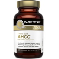 ✬Quality of Life Premium Kinoko Platinum AHCC Supplement – 750mg of AHCC – 60 Veggie Capsules 增强免疫力☼