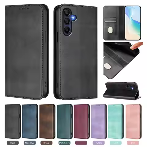 Wallet Flip Luxury Leather Phone Case For Samsung Galaxy A17 A07 Magnetic Phone Back Cover For Funda
