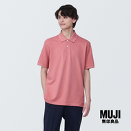 มูจิ เสื้อโปโลผ้าปีเก้ฟอกแขนสั้น ผู้ชาย - MUJI Washed Pique Polo Shirt