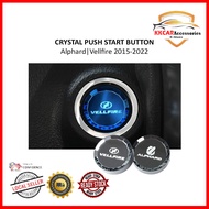 Toyota Alphard Vellfire Crystal Push Start Button 3D Diamond Shape Engine Start Stop Cover AGH30 ANH