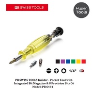 PB SWISS TOOLS Insider - Pocket Tool with Integrated Bit Magazine & 8 Precision Bits C6 - Model: PB 