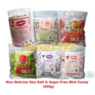 [HALAL] Kiss Delicias Sea Salt & Sugar Free Mint Candy (500g) - 6 Flavours