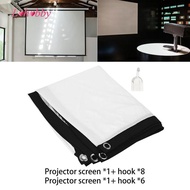 [Lohobby] 16:9 Projector Screen, Projection Curtain, White 3D Movie, Portable Projector