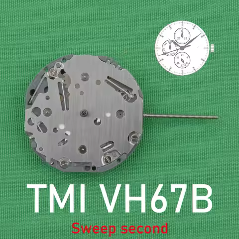 TMI VH67 movement Sweep second Multi-eye (day, date,24 hr) quartz movement VH67B movement small hand