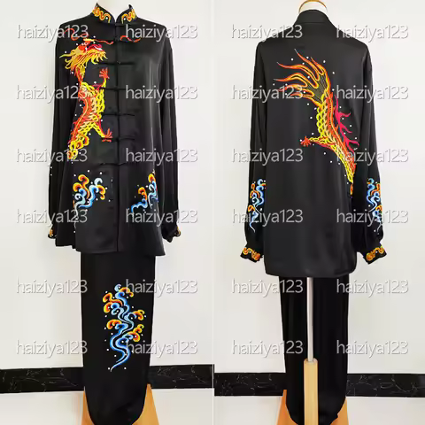 Embroidered dragon Tai chi uniform Taiji garment suit Kungfu clothing Wushu outfit for men women boy