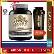Protein Halal- Vital Whey Advance 2kg Whey Isolate With 24g Protein & Tribulus 67 Servings - Fast Mu