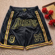 Lakers Shorts Basketball Three-Dimensional Embroidery Loose Large Size Basketball Sports Shorts High