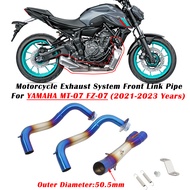 Mienaoye6247443สำหรับยามาฮ่า MT07 FZ07 FZ-07 MT-07 MT 07 2021 2022 2023ท่อไอเสียปรับแต่งระบบหนีโมโตะ