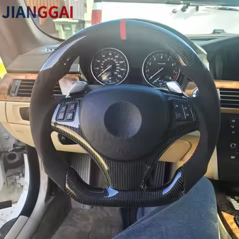 Real Carbon Fiber Steering Wheel For BMW E90 E92 E93 E82 E87 320i 325i 2005-2012 Steering Wheel Cust