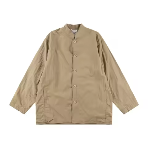 NANAMICA BAND COLLAR JACKET core-spun yarn washed old loose jacket