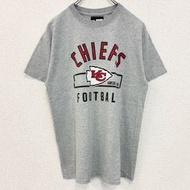 Used TEAM APPAREL short-sleeved printed T-shirt, NFL American Football, Kansas City Chiefs, gray, si