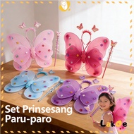 Lakoe Fairy Wings Costume Set Fairy Costume Set Girls Butterfly Wings Kids Costume Party