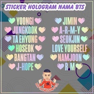STIKER BTS HOLOGRAM BTS NAMA MEMBER LIGHTSTICK ARMYBOMB