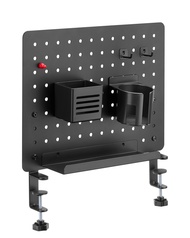 ERGONOMATE Pegboard แผ่นจัดเก็บอเนกประสงค์ รุ่นยึดโต๊ะแกนคู่ DIY การจัดวางได้หลากหลาย ช่วยจัดสรรพื้น