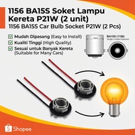 2Pcs 1156 Bulb Socket BA15S Lamp Holder P21W Adapter Base Connector