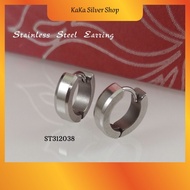 316 Stainless Steel Circle Earring (1 Pair) | Subang Bulat Stainless Steel 316 |
