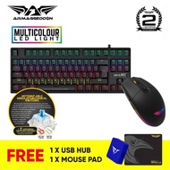 (Used) Armageddon MKA-2C Gaming Keyboard Blue Switch & Armageddon Raver 3 RG Gaming Mouse