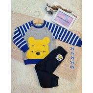 Baby Kids HM Pooh Sweater Set H&M Baju Jalan Budak Lelaki