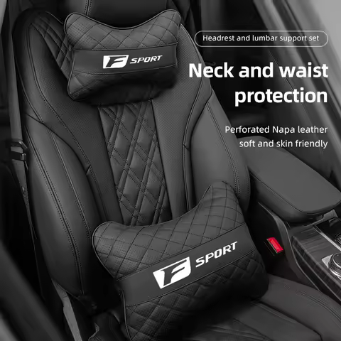 Car Seat Neck Pillow Headrest Lumbar Waist Support Cushion For Lexus F SPORT ES RX NX LS UX LM LX IS