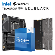 【重磅價】Intel【14核】Core i5-13600KF+技嘉 B760 AORUS ELITE AX DDR4+十銓 T-CREATE EXPERT DDR4-3200 16G*2+WD_BLACK SN850X 1TB