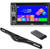 Premium Pyle 6.5-Inch Double Din Car Stereo with Bluetooth Receiver Headunit, Reverse Backup Camera, Car Video, Touchscreen, Waterproof, USB/SD, Aux-In, Multimedia Disc Player, MP4/MP3 (PLDNV64BCM)