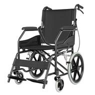 Tuokang Travel Manual Wheelchair Lightweight Folding Elderly Scooter for the Disabled Solid Tire