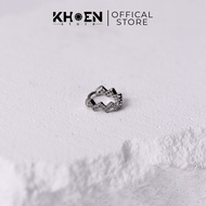 (1 Piece) 8mm Wavy Stone Round Earrings - Alloy - Eyelets store