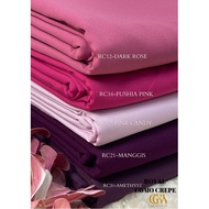 ROYAL COMO CREPE BIDANG 60 (HARGA UNTUK 0.5METER OPEN METER) UNTUK BAJU KURUNG DAN BAJU MELAYU
