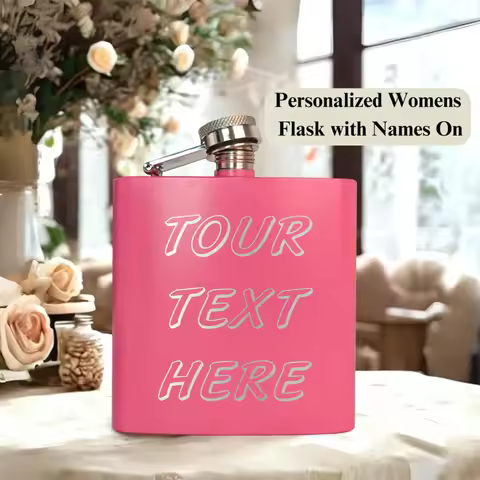 6oz Custom Bridesmaid Portable Hip Flask Flagon Stainless Steel Hip Flask Pocket Hip Flask for Alcoh