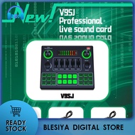Blesiya V9SJ Bluetooth Sound Card, Voice Changer Sound Card Noise Reduction Sound Audio Mixer Board for PC Phone KTV Podcasting Singing Karaoke